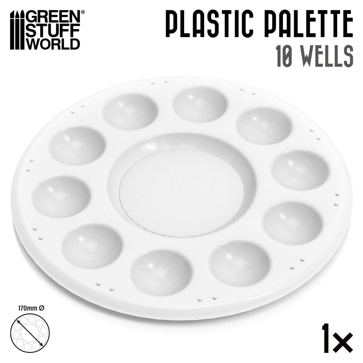 Plastic Round Mixing Palette | Plasticna Paleta sa 10 Udubljenja