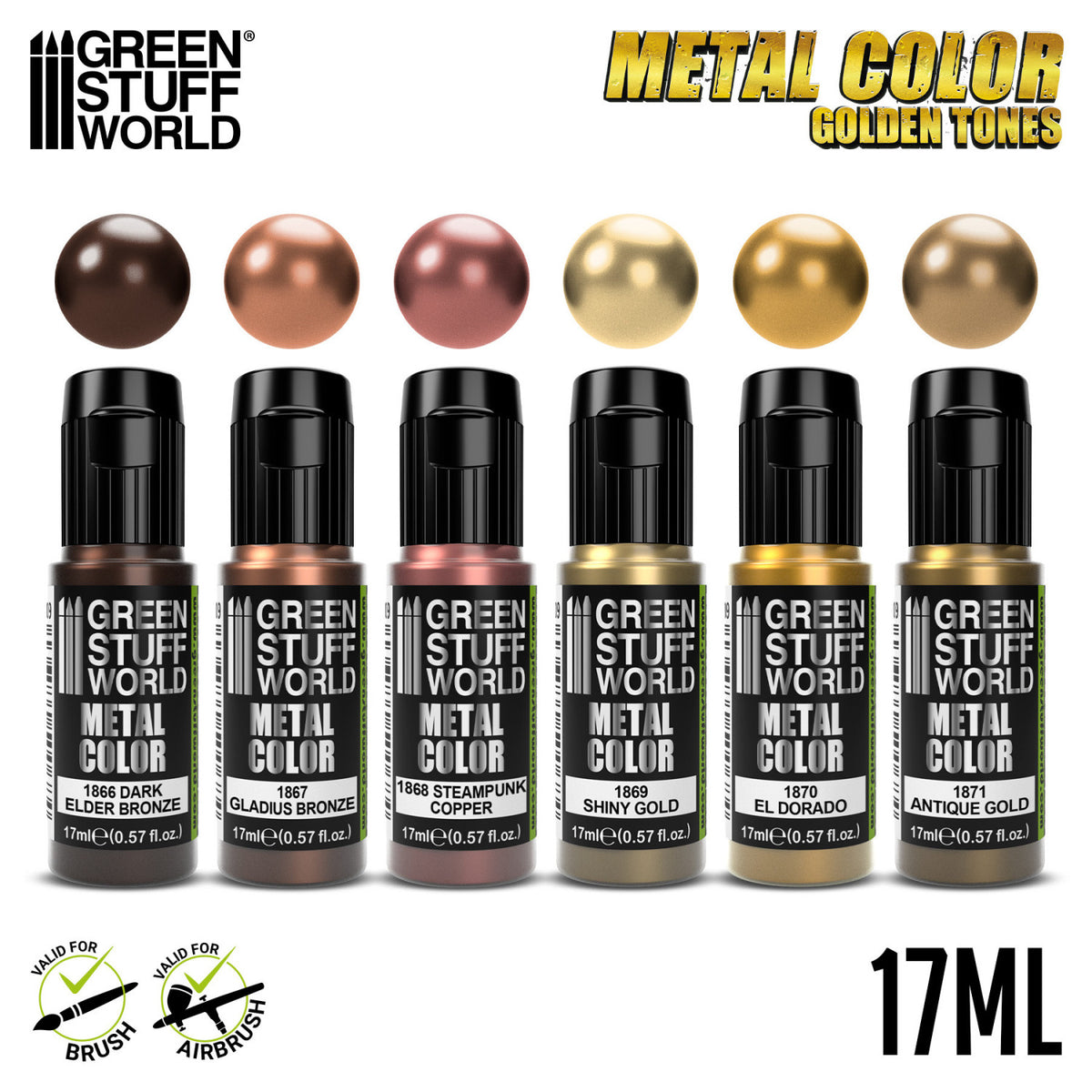 Metallic Paints Set - Gold | Set Akrilnih Boja x6