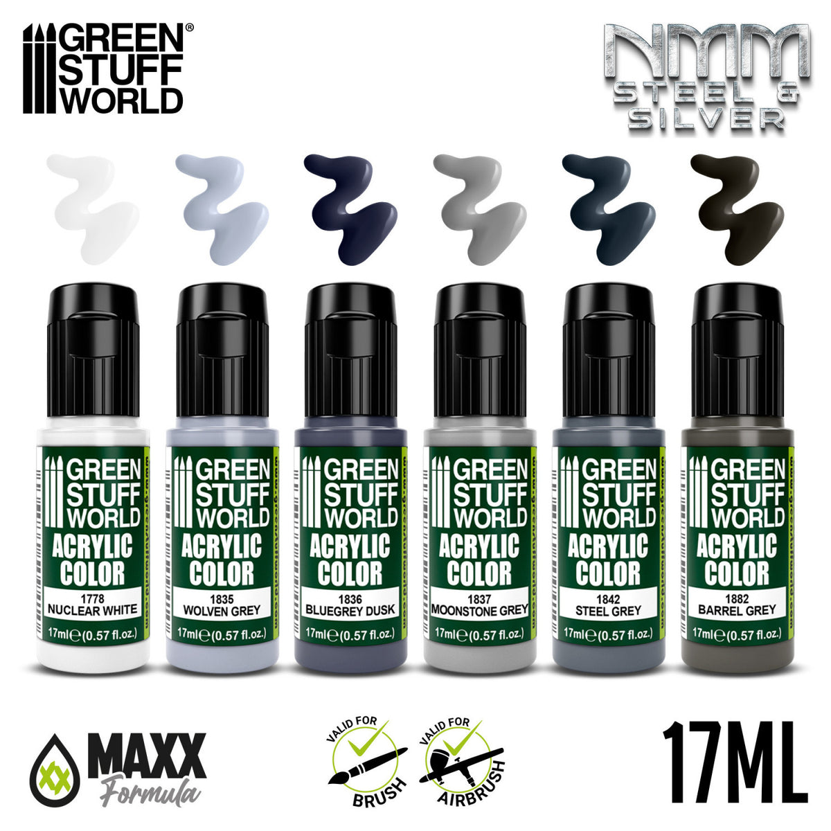 Paint Set - NMM Steel and Silver | Set Akrilnih Boja x6