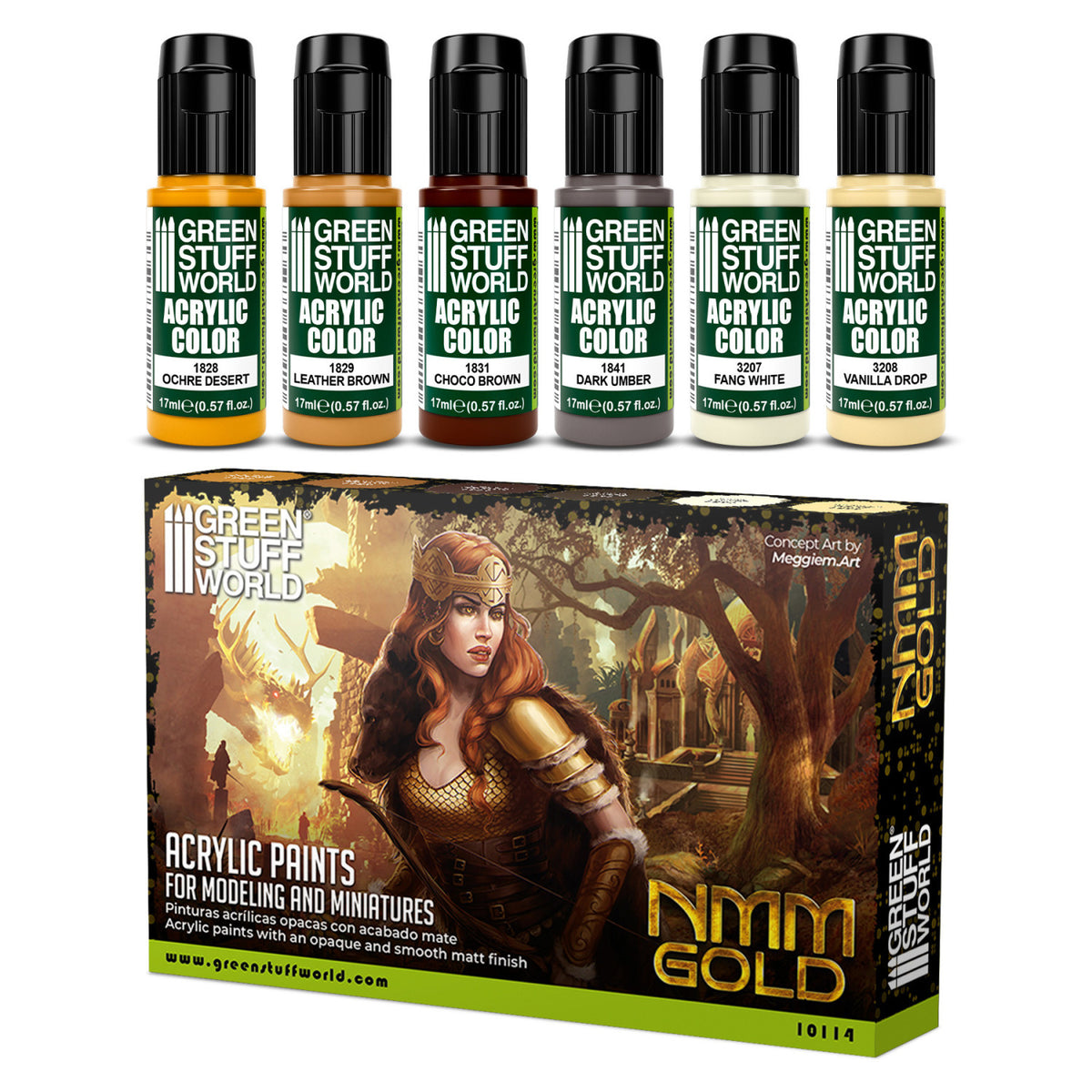 Paint Set - NMM Gold | set akrilnih boja za minijature