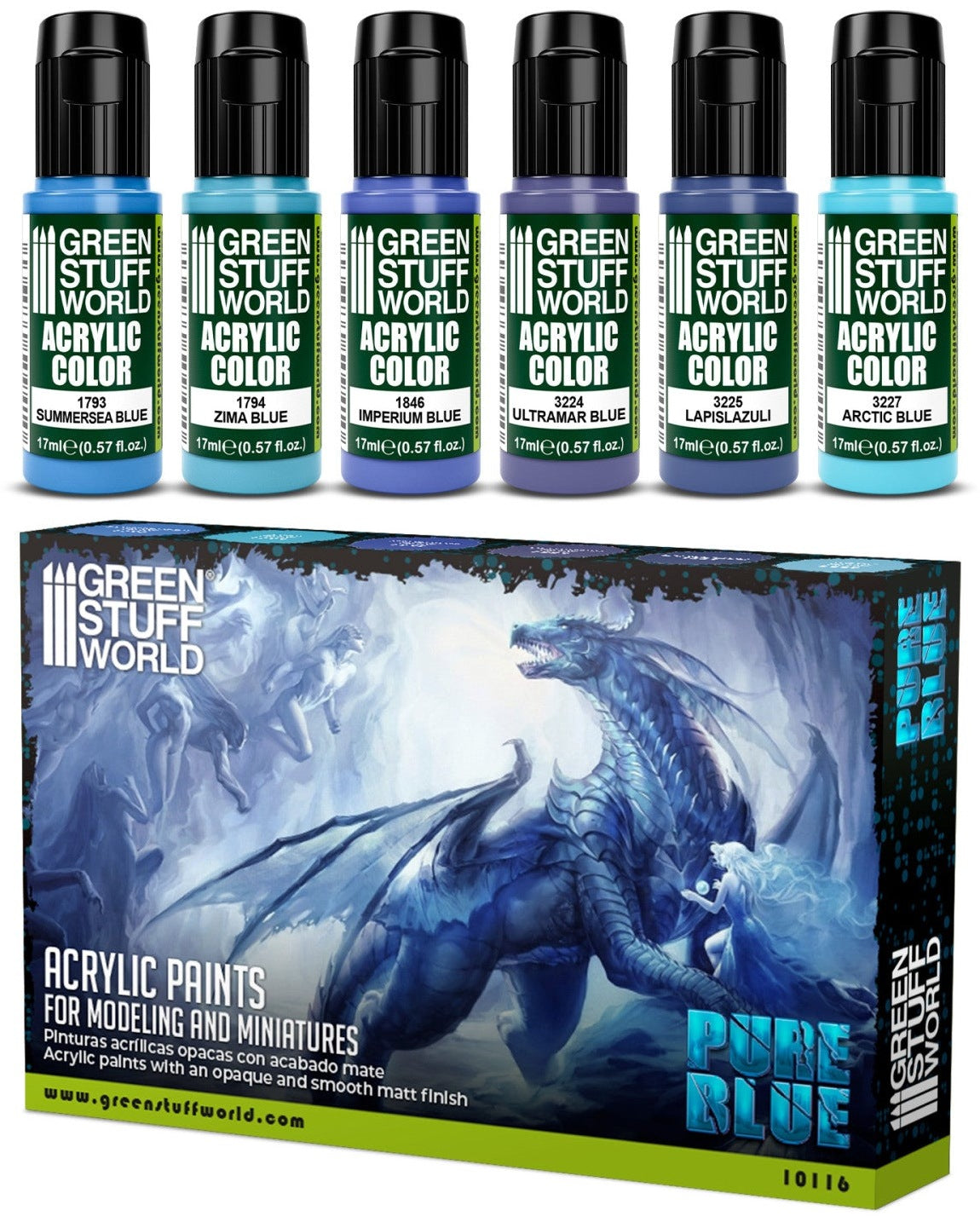 Paint Set - Pure Blue | set akrilnih boja za minijature