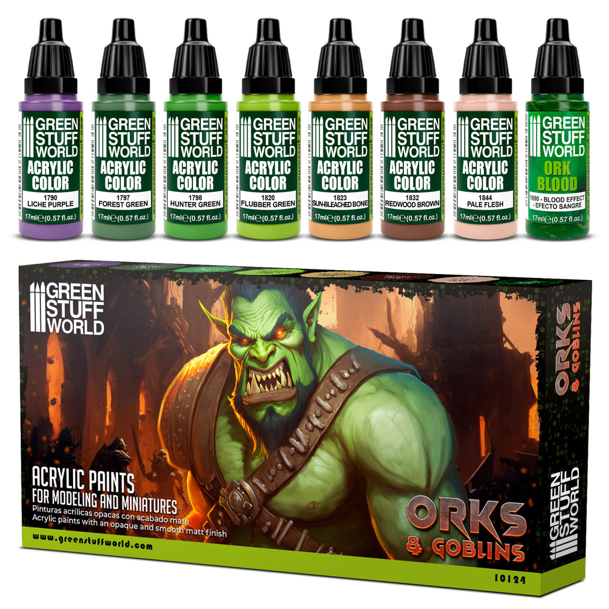 Paint Set - Orcs and Goblins | set akrilnih boja za minijature