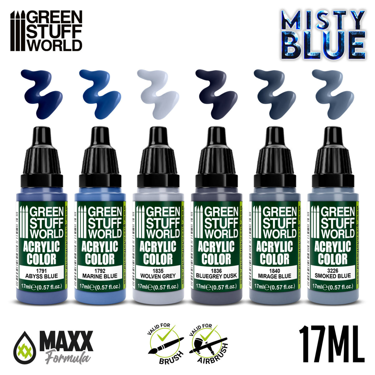 Paint Set - Misty Blue | Set Akrilnih Boja x6