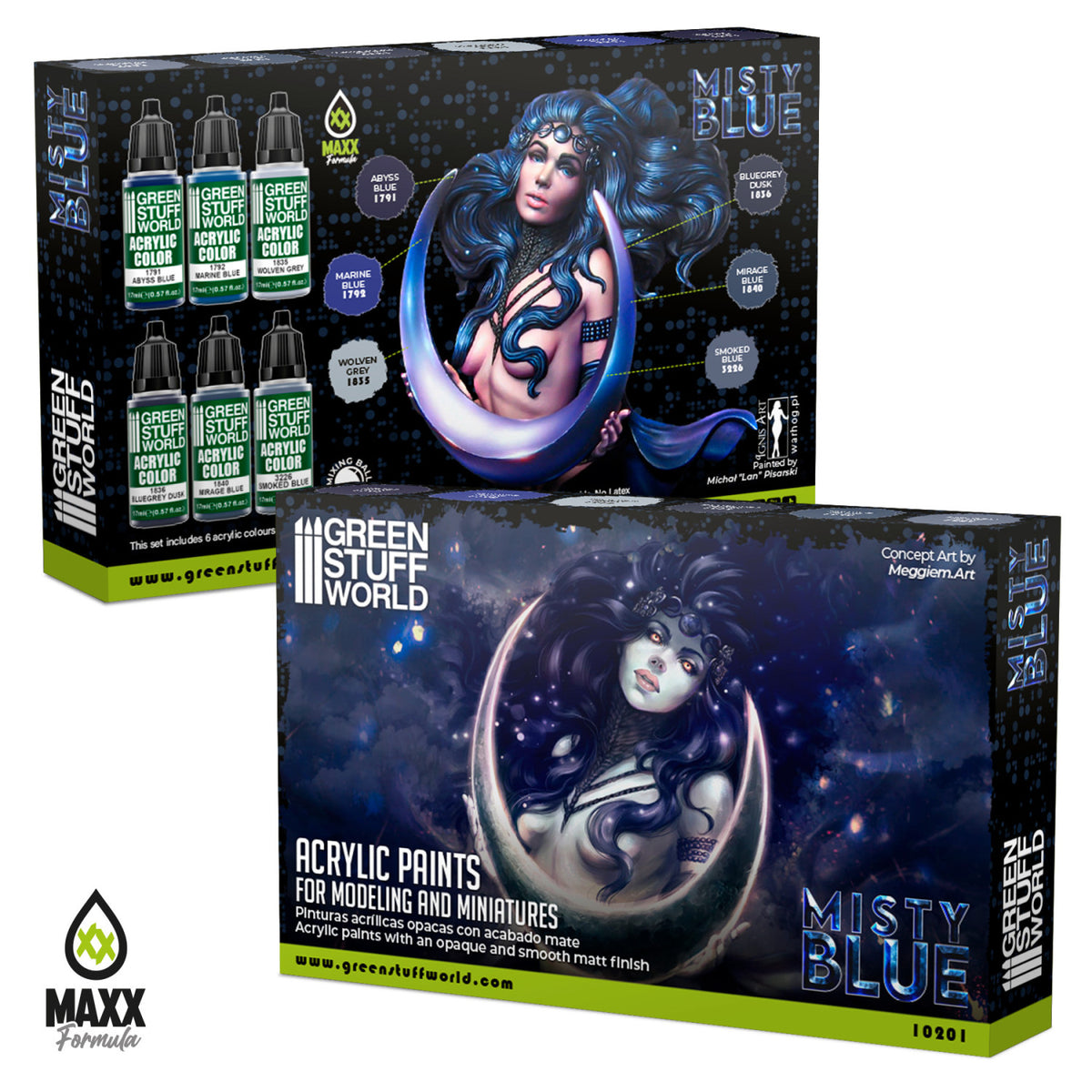 Paint Set - Misty Blue | Set Akrilnih Boja x6