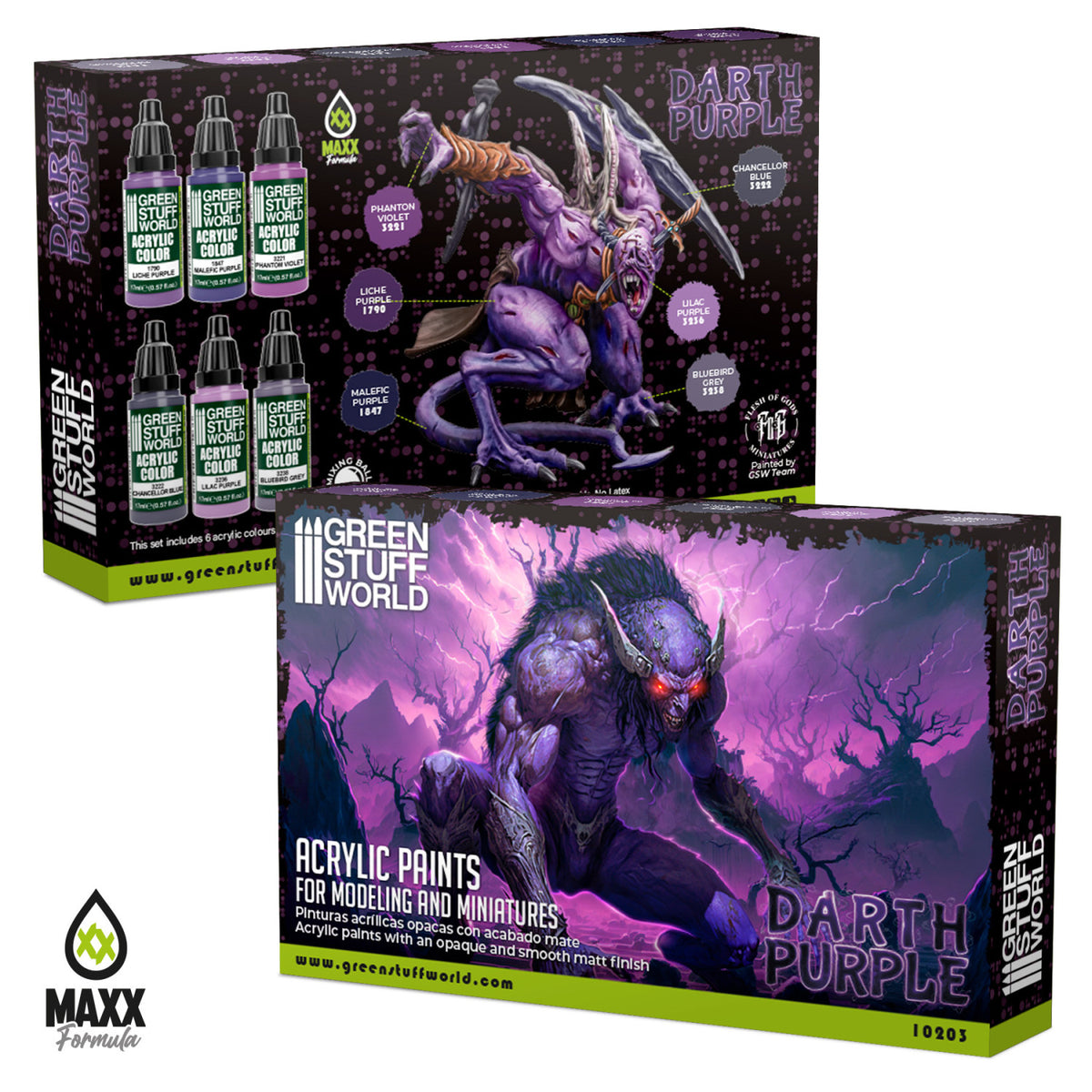 Paint Set - Darth Purple | Set Akrilnih Boja x6