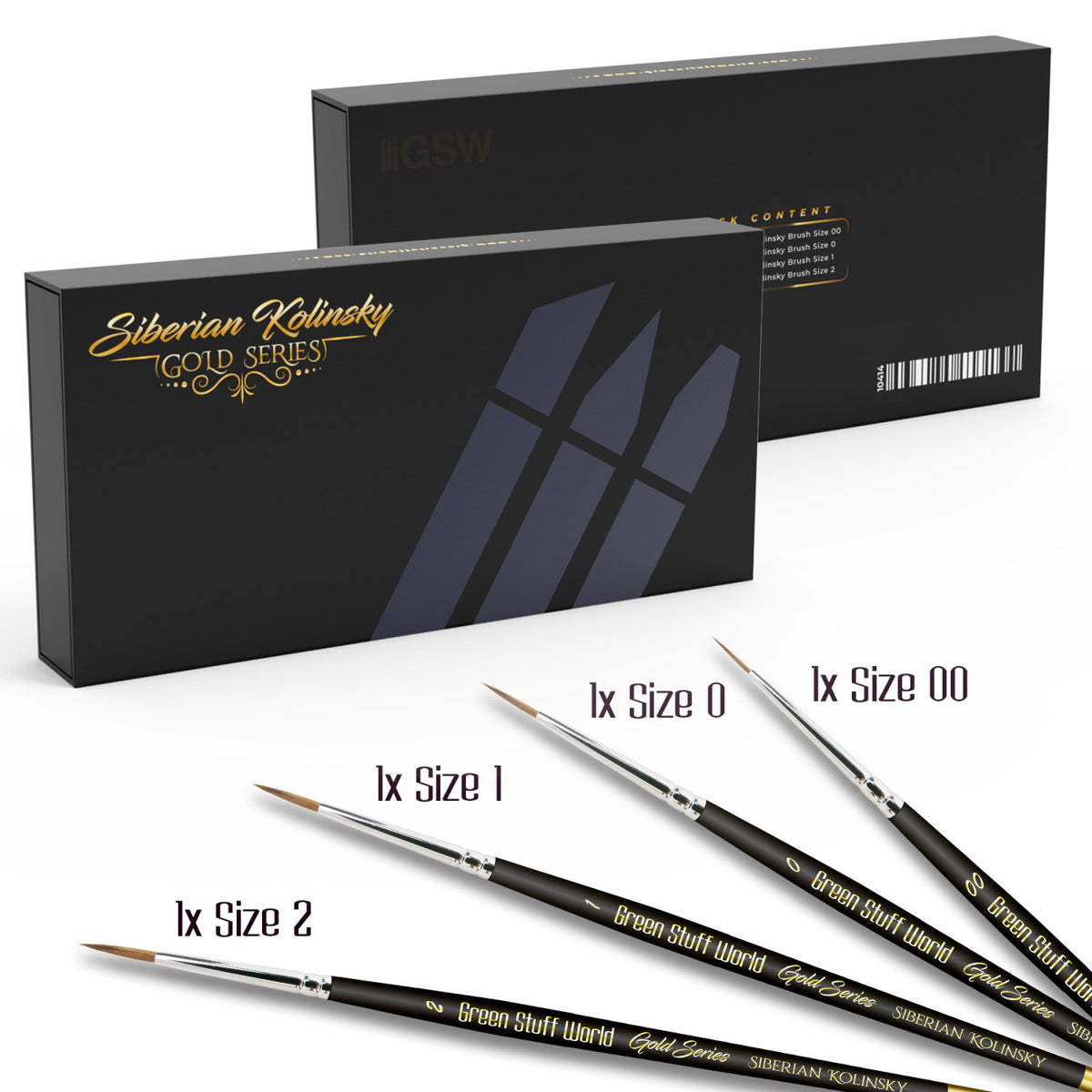 Premium Kolinsky Brush Set - GOLD SERIES | Set Četkica od Dlake Sibirske Kune