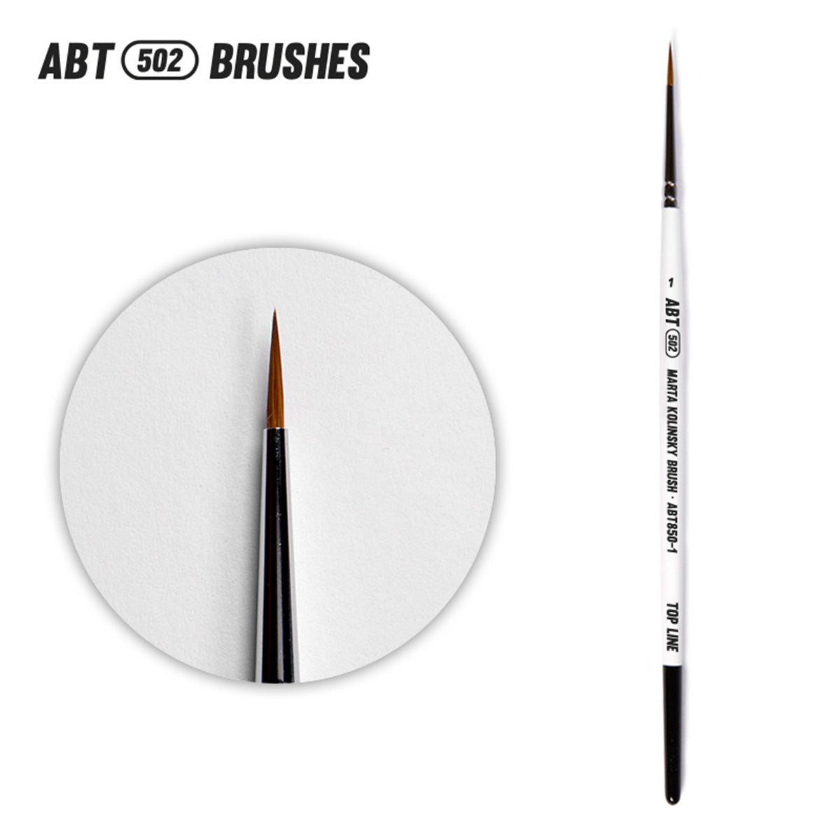 AK Interactive TOP LINE Marta Kolinsky 1 Brush - ABT850-1 - front