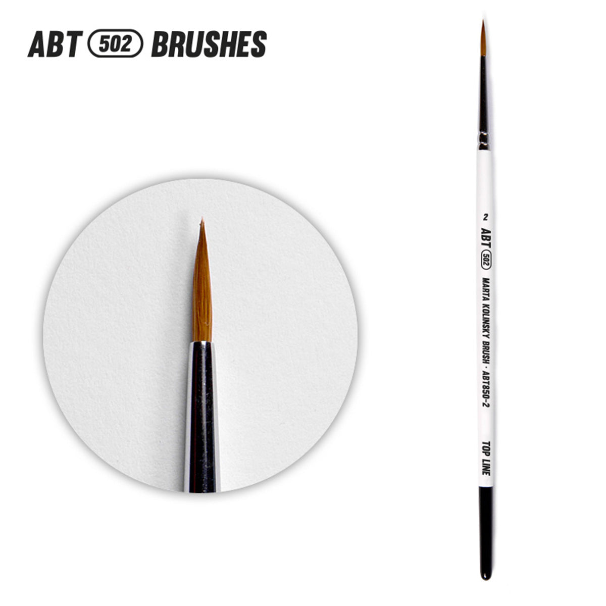 AK Interactive TOP LINE Marta Kolinsky 2 Brush - ABT850-2 - front