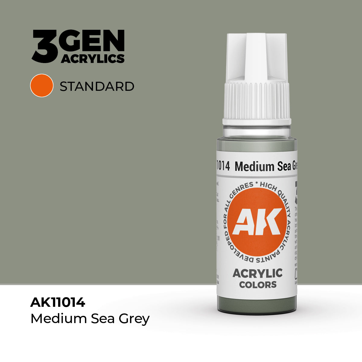 AK Interactive Medium Sea Grey 17ml - 3rd Gen Akrilna Boja AK11014 - front