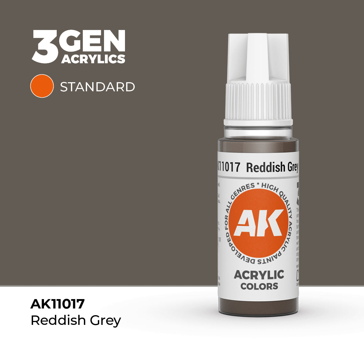 AK Interactive Reddish Grey 17ml - 3rd Gen Akrilna Boja AK11017 - front