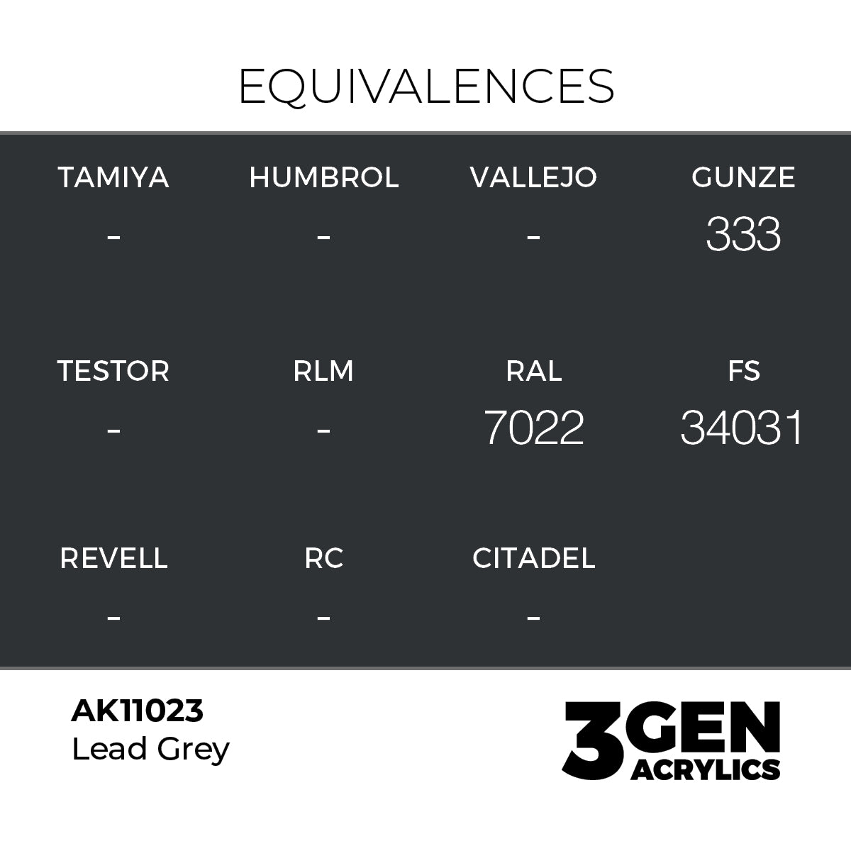 AK Interactive Lead Grey 17ml - 3rd Gen Akrilna Boja AK11023