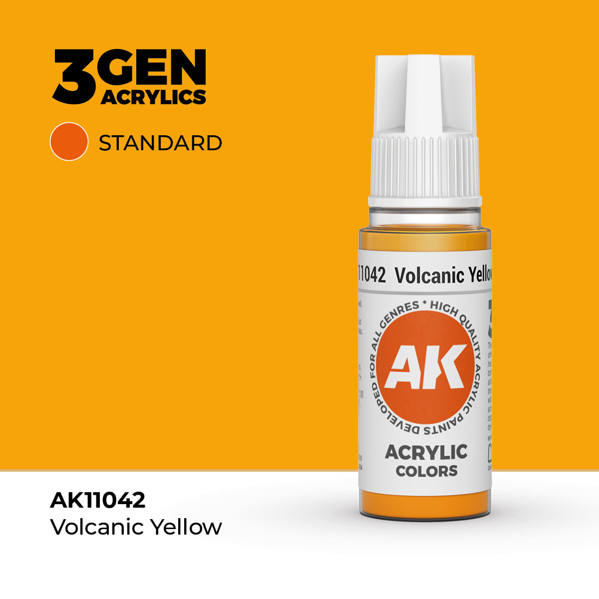 AK Interactive Volcanic Yellow 17ml - 3rd Gen Akrilna Boja AK11042 - front