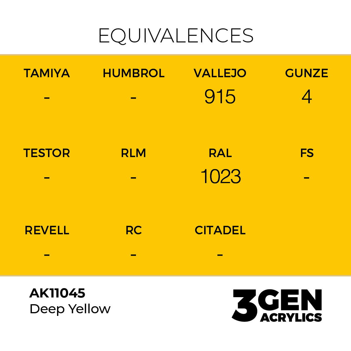 AK Interactive Deep Yellow 17ml - 3rd Gen Akrilna Boja AK11045