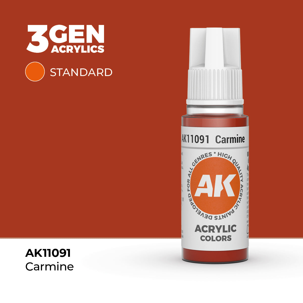 AK Interactive Carmine – 17ml - 3rd Gen Akrilna Boja AK11091 - front