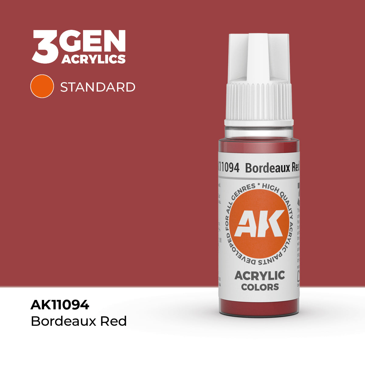 AK Interactive Bordeaux Red – 17ml - 3rd Gen Akrilna Boja AK11094 - front