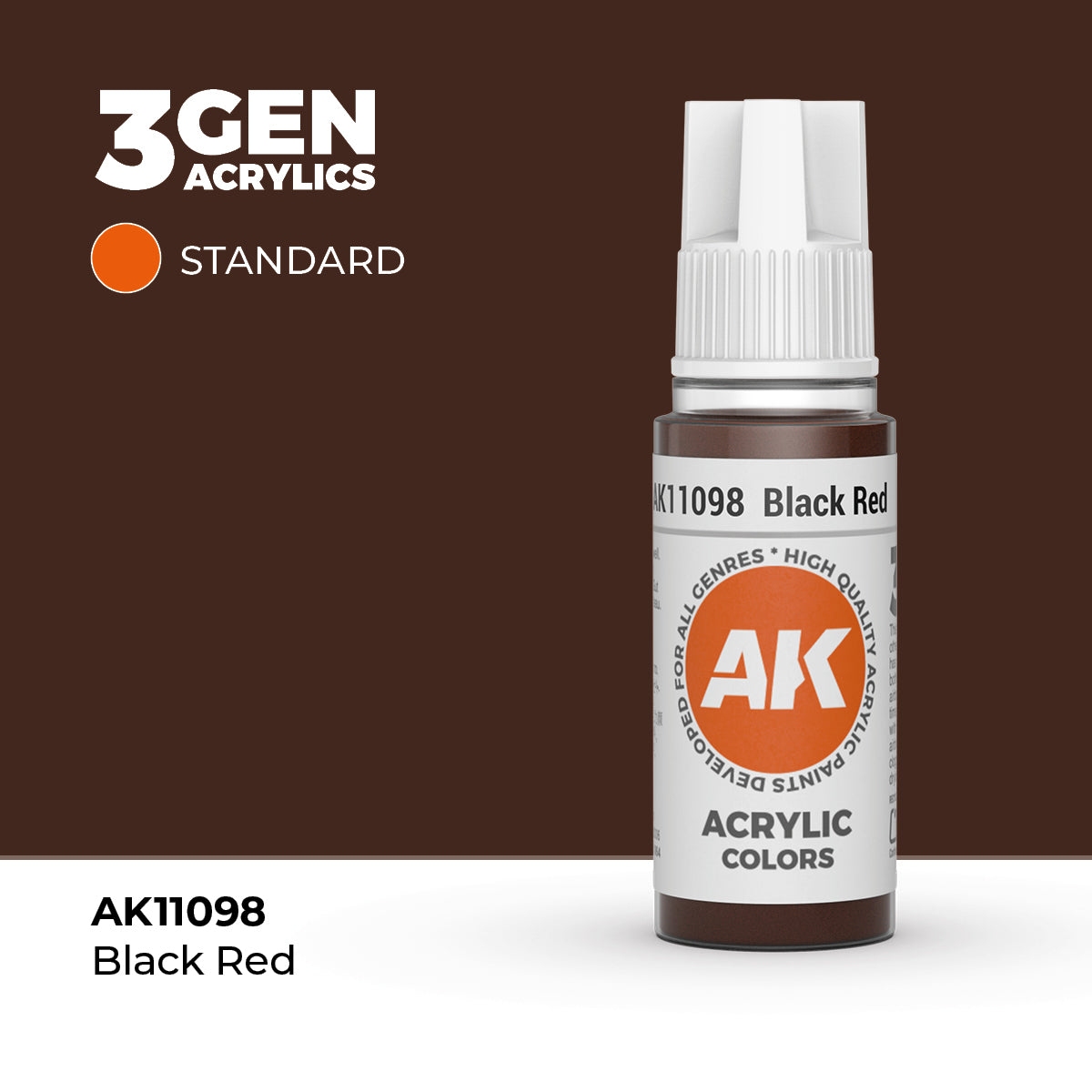 AK Interactive Black Red – 17ml - 3rd Gen Akrilna Boja AK11098 - front