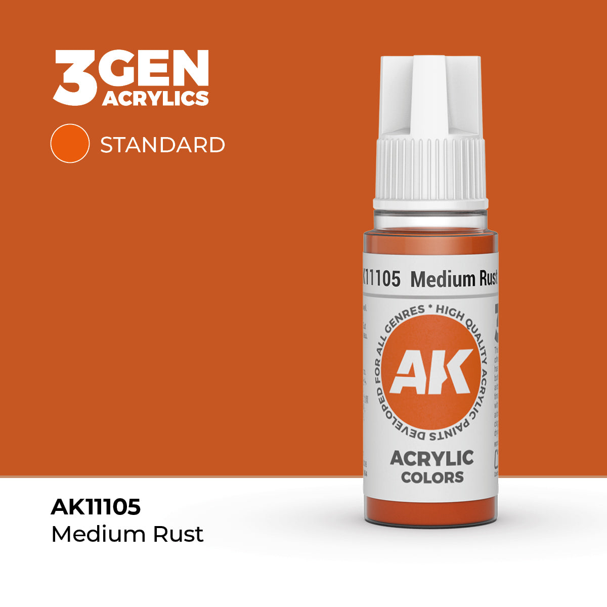 AK Interactive Light Rust – 17ml - 3rd Gen Akrilna Boja AK11105 - front