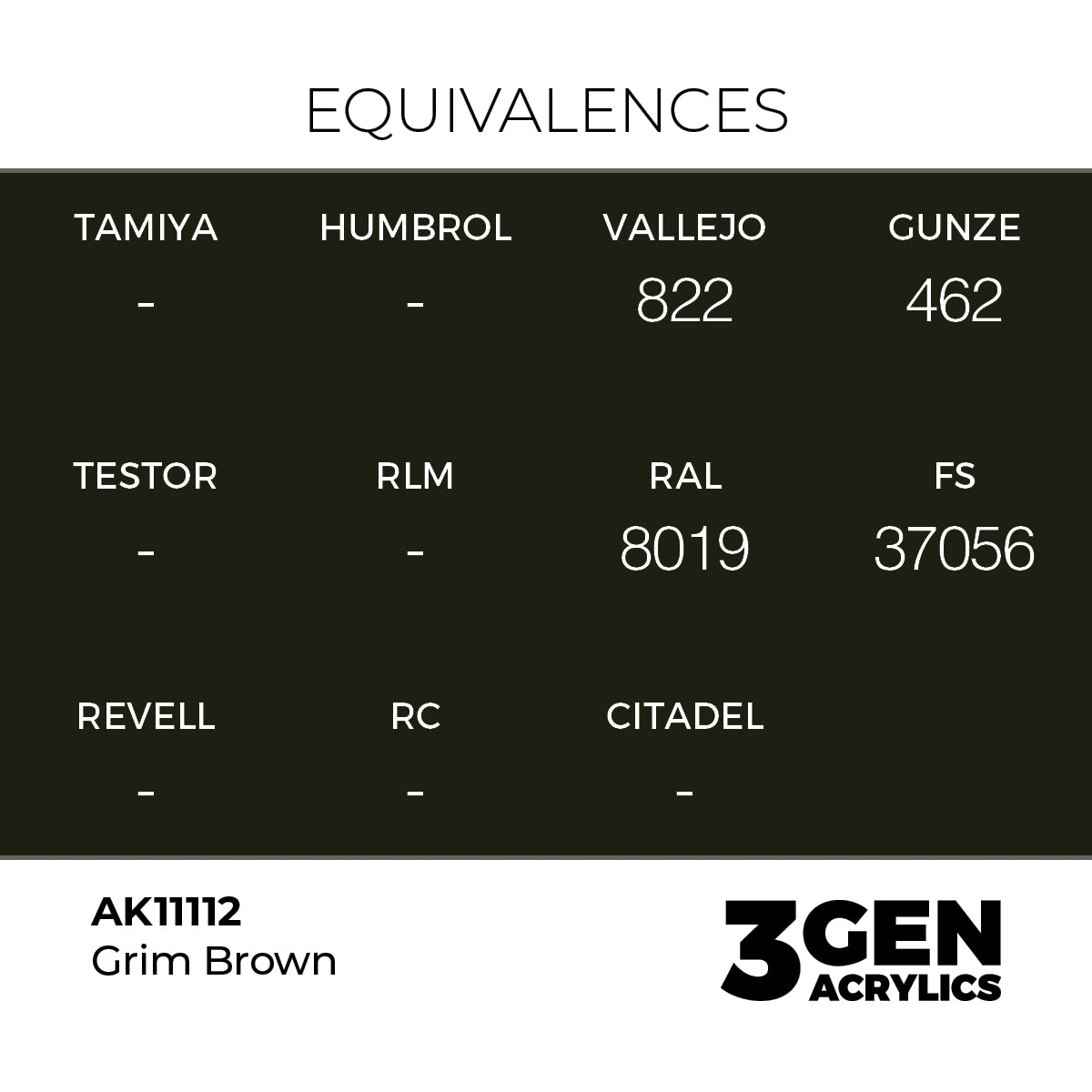 AK Interactive Grim Brown 17ml - 3rd Gen Akrilna Boja AK11112