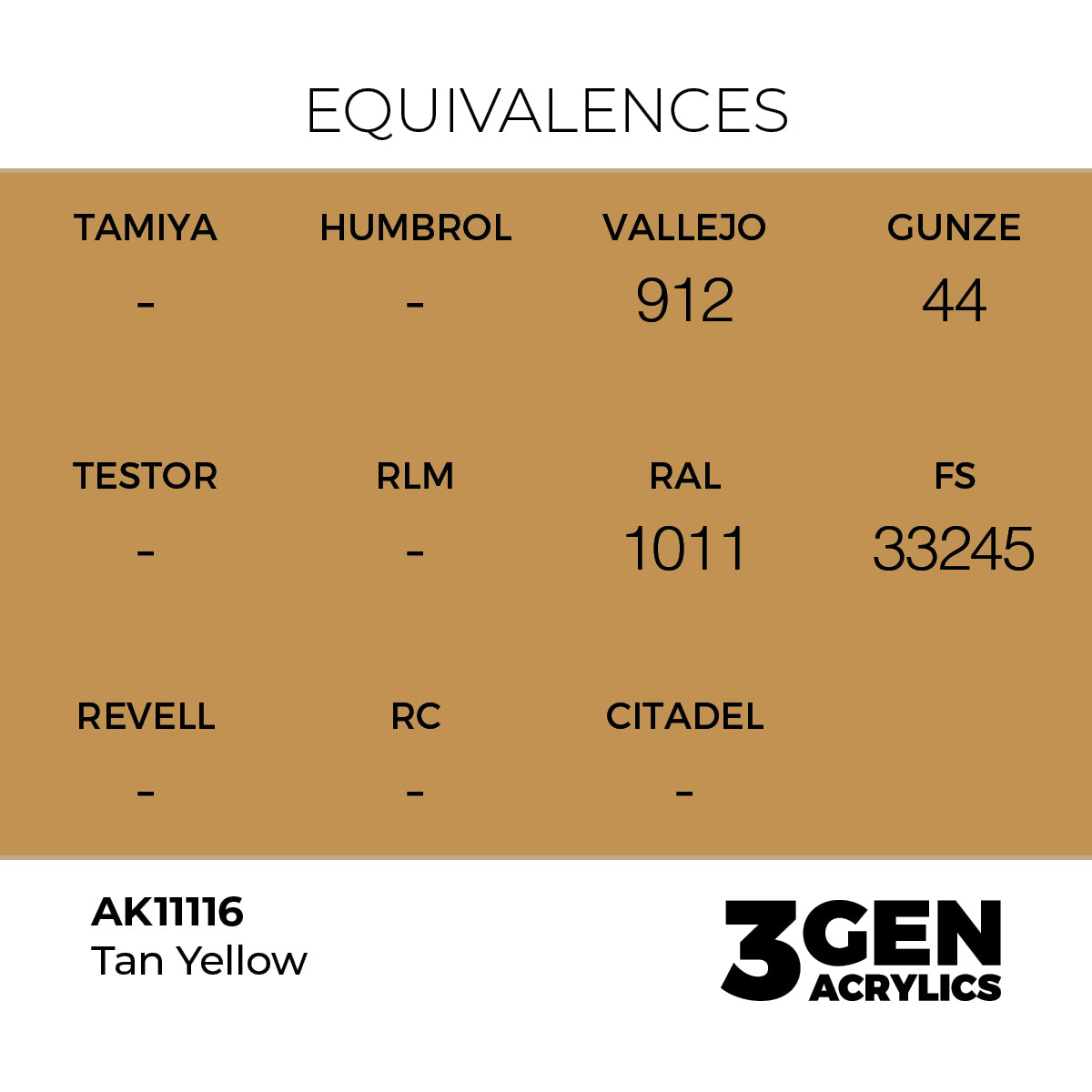 AK Interactive Tan Yellow 17ml - 3rd Gen Akrilna Boja AK11116