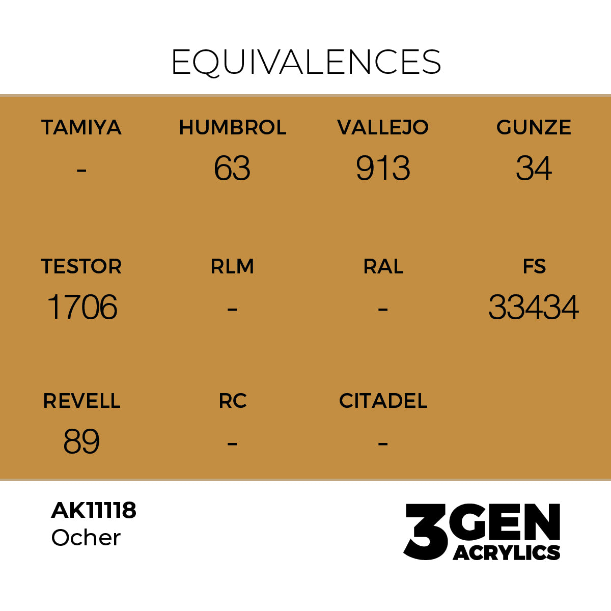 AK Interactive Ocher 17ml - 3rd Gen Akrilna Boja AK11118