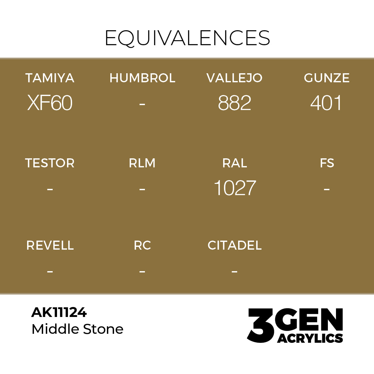 AK Interactive Middle Stone 17ml - 3rd Gen Akrilna Boja AK11124