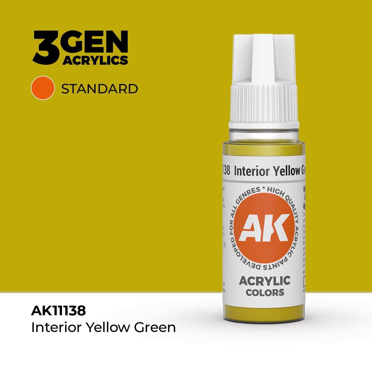 AK Interactive Interior Yellow Green 17ml - 3rd Gen Akrilna Boja AK11138 - front