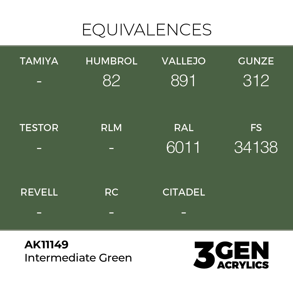 AK Interactive Intermediate Green 17ml - 3rd Gen Akrilna Boja AK11149