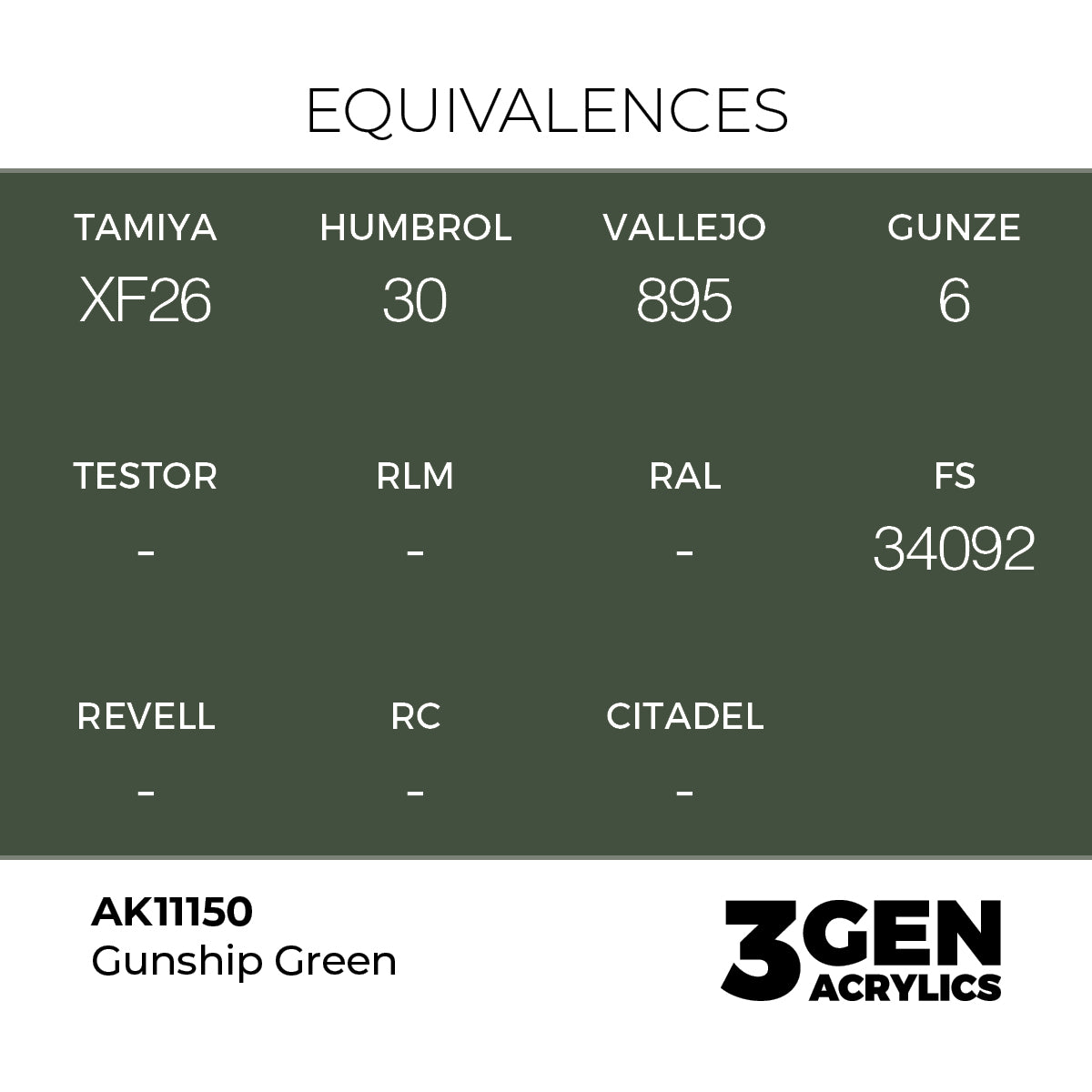 AK Interactive Gunship Green 17ml - 3rd Gen Akrilna Boja AK11150