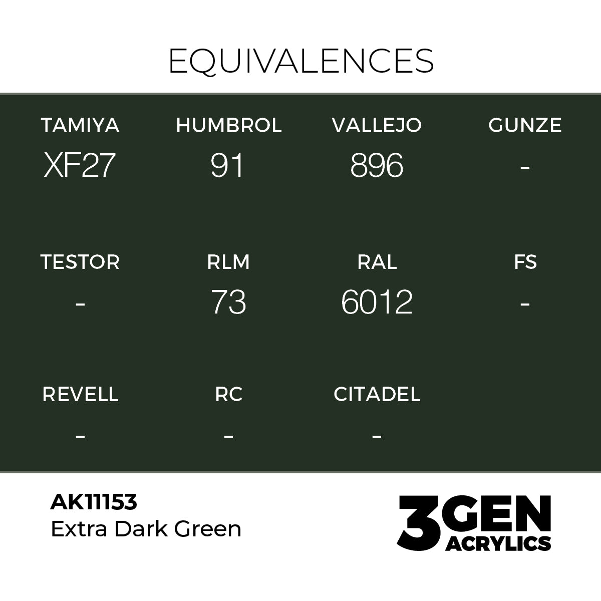 AK Interactive Extra Dark Green 17ml - 3rd Gen Akrilna Boja AK11153