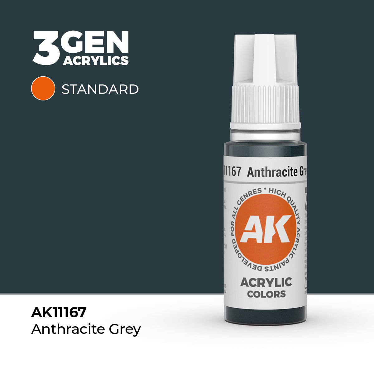 AK Interactive Anthracite Grey 17ml - 3rd Gen Akrilna Boja AK11167