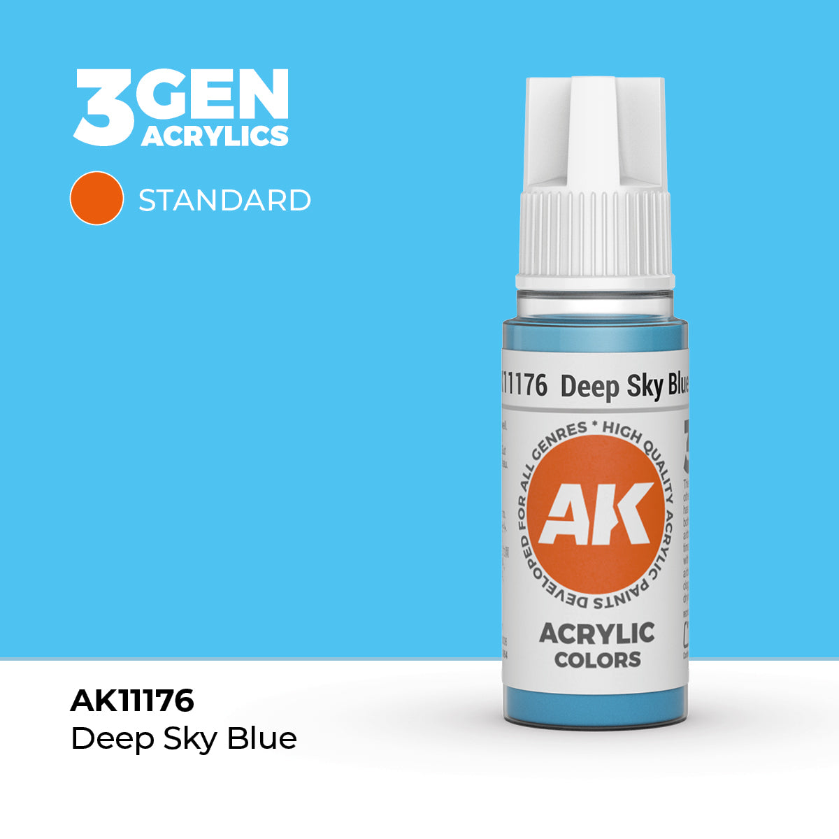 AK Interactive Deep Sky Blue - 17ml - 3rd Gen Akrilna Boja AK11176 - front