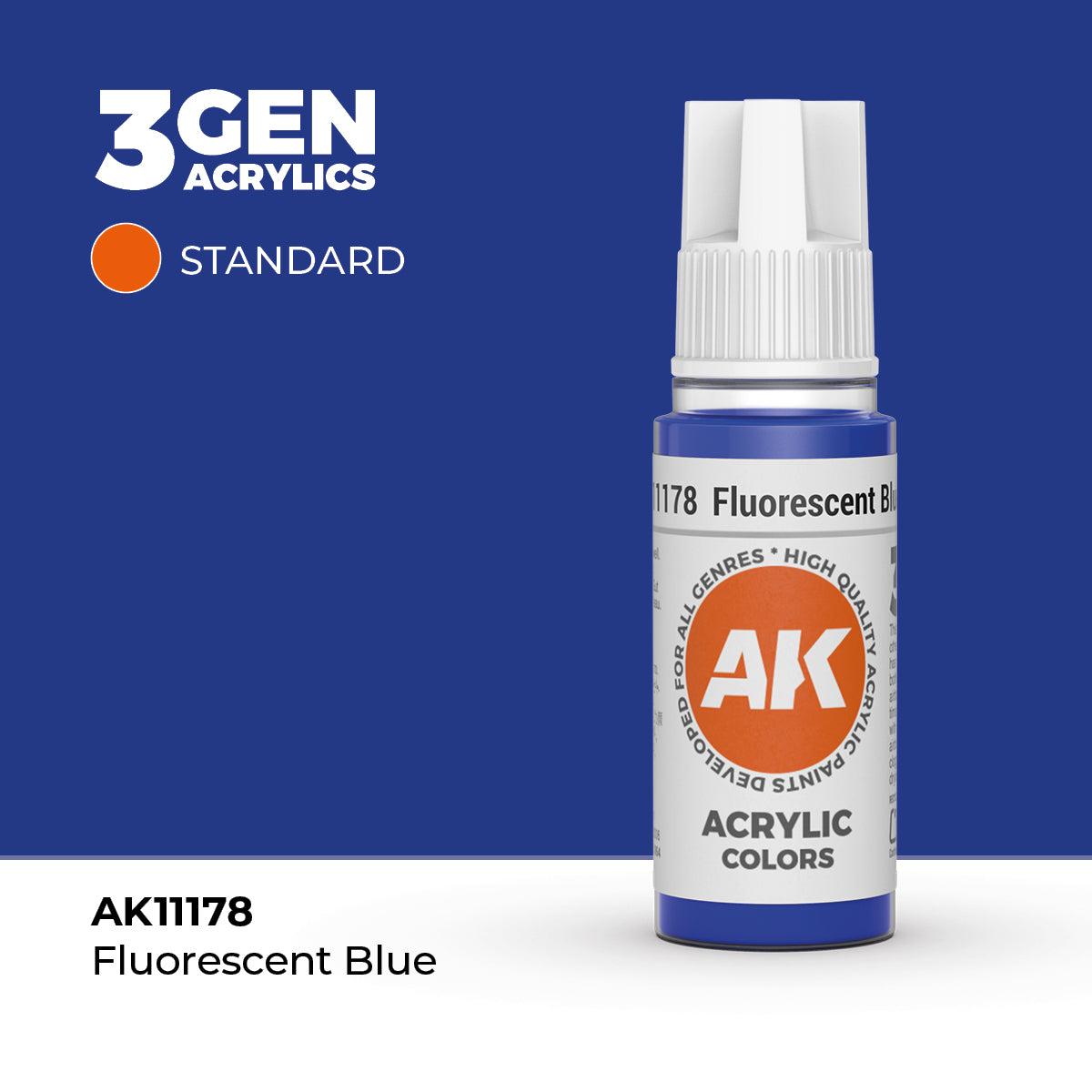 AK Interactive Fluorescent Blue 17ml - 3rd Gen Akrilna Boja AK11178