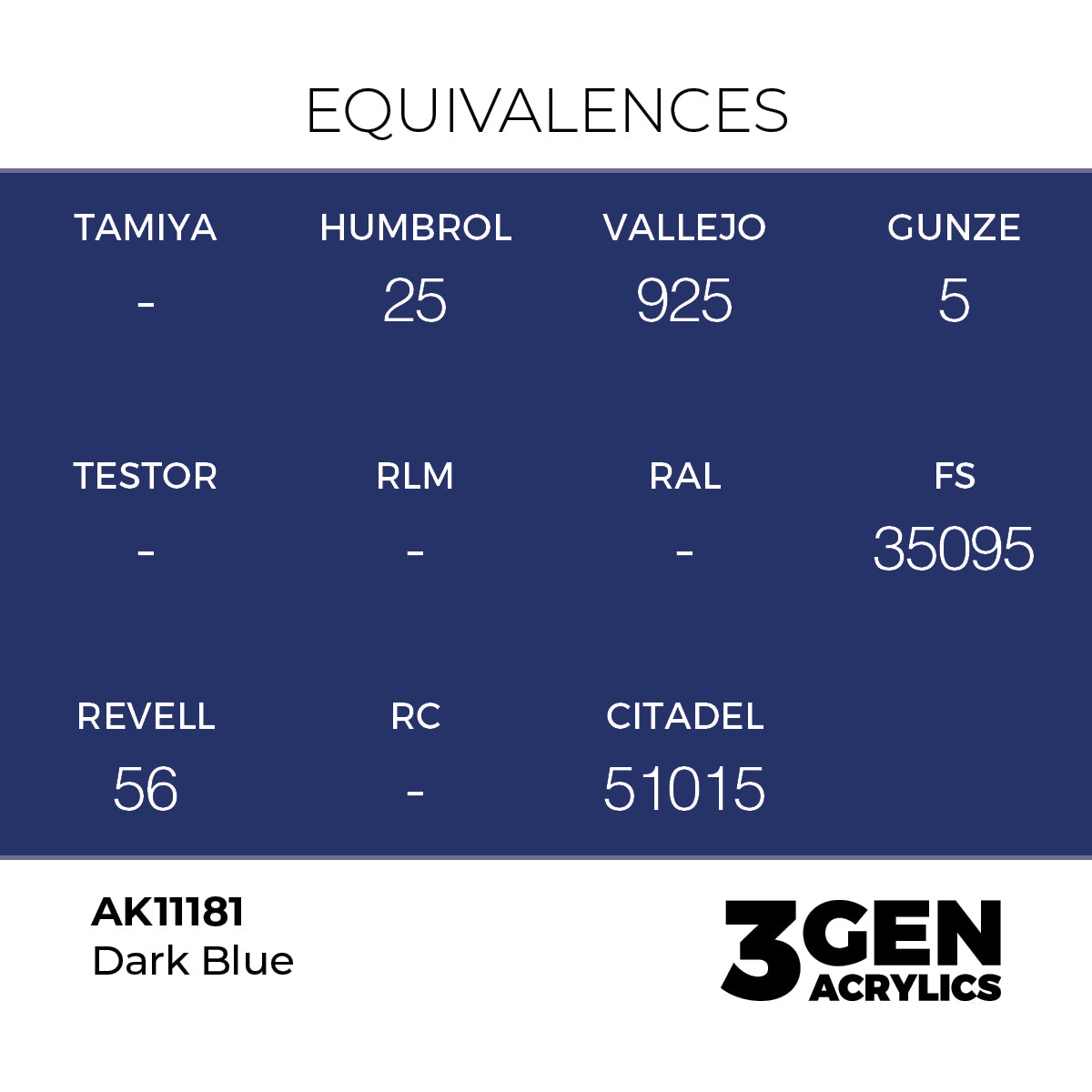 AK Interactive Dark Blue 17ml - 3rd Gen Akrilna Boja AK11181