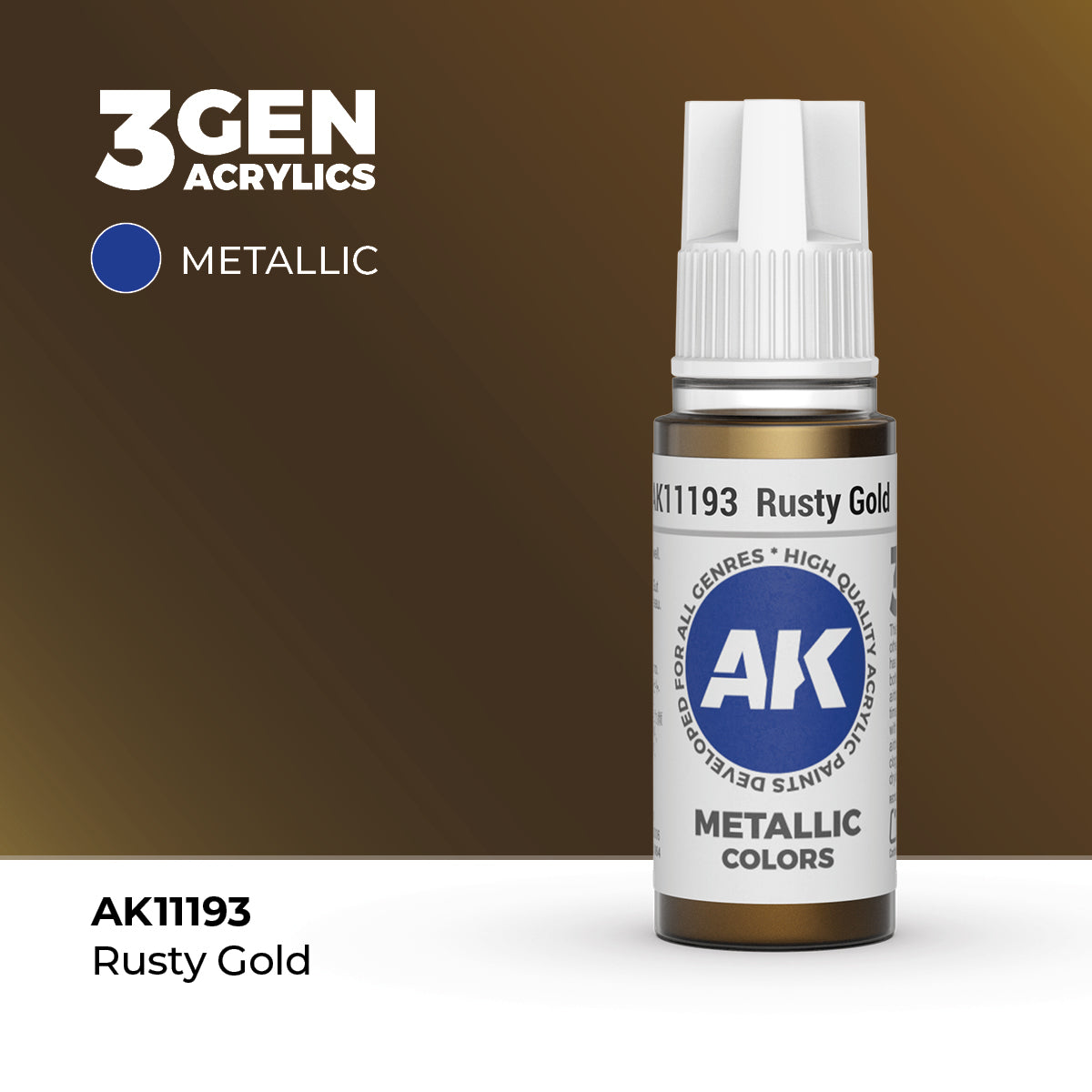 AK Interactive Rusty Gold 17ml - 3rd Gen Akrilna Boja AK11193