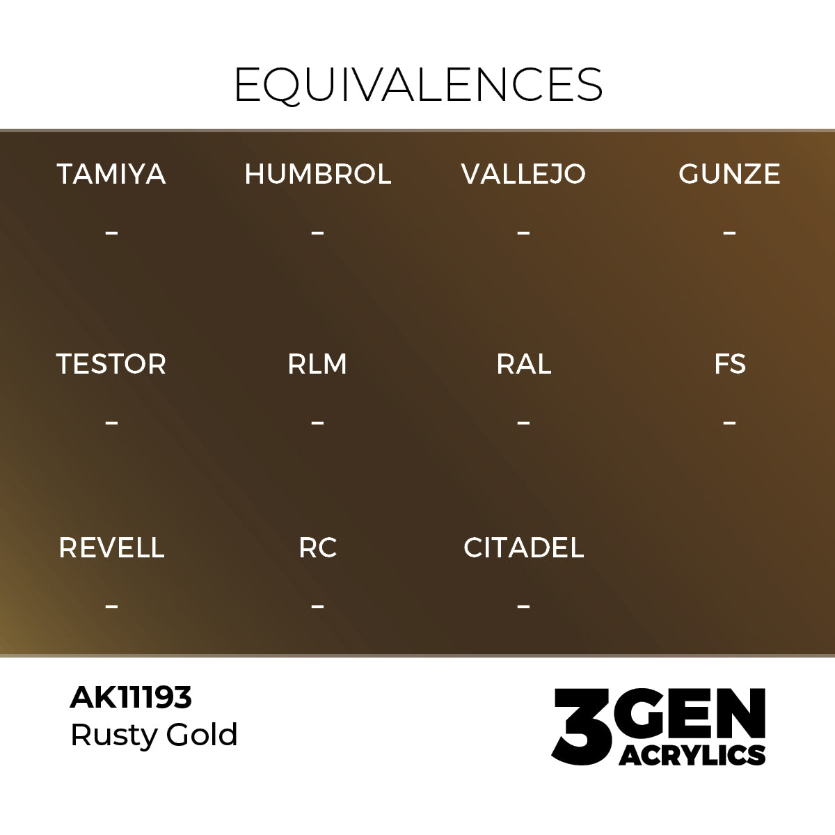 AK Interactive Rusty Gold 17ml - 3rd Gen Akrilna Boja AK11193