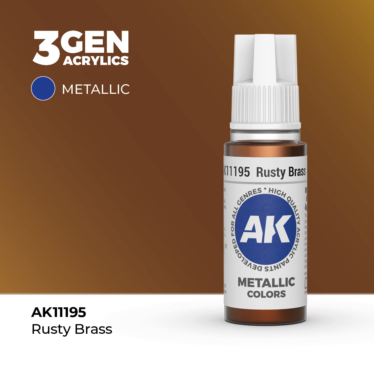 AK Interactive Rusty Brass 17ml - 3rd Gen Akrilna Boja AK11195