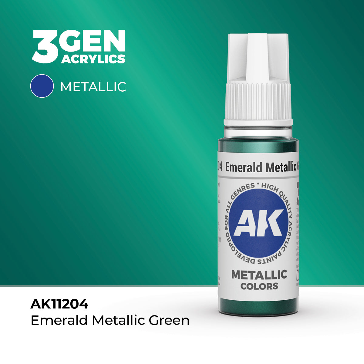 AK Interactive Emerald Metallic Green 17ml - 3rd Gen Akrilna Boja AK11204