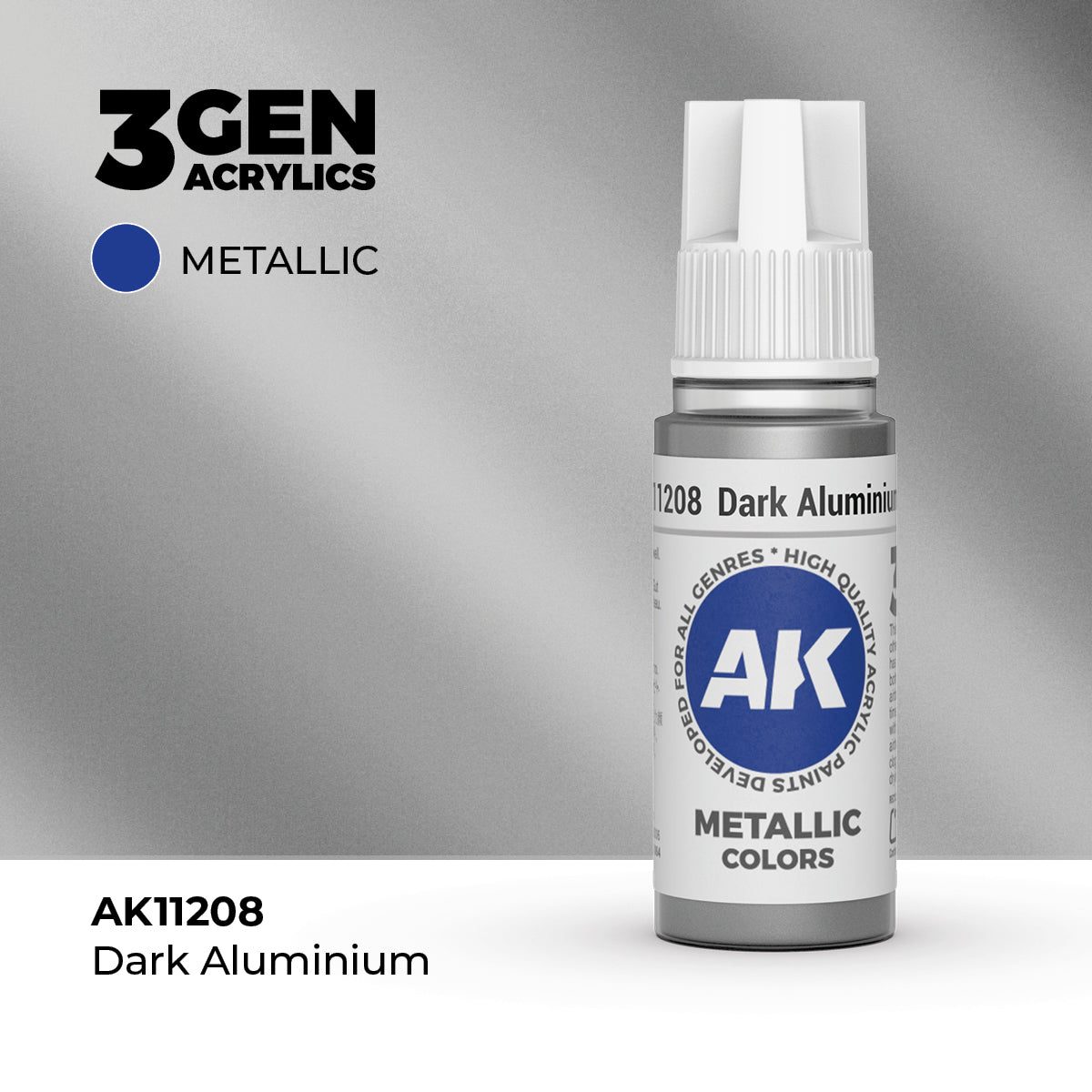 AK Interactive Dark Aluminium 17ml - 3rd Gen Akrilna Boja AK11208