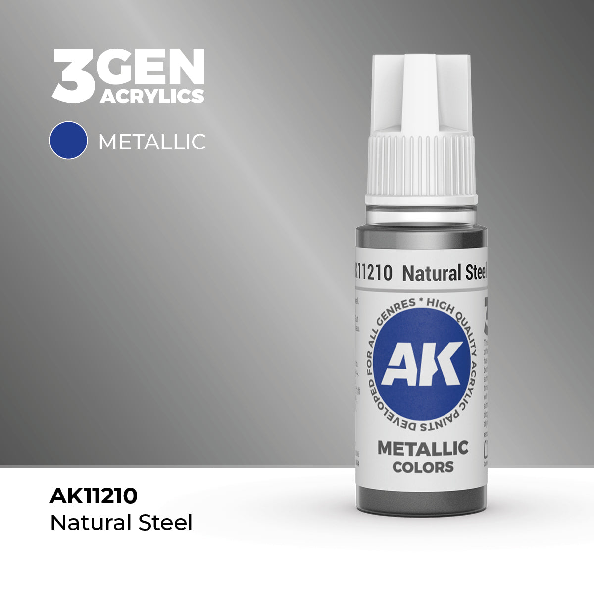 AK Interactive Natural Steel 17ml - 3rd Gen Akrilna Boja AK11210