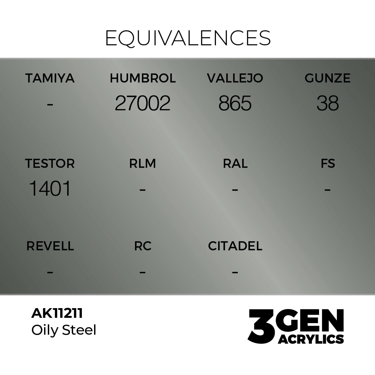 AK Interactive Oily Steel 17ml - 3rd Gen Akrilna Boja AK11211
