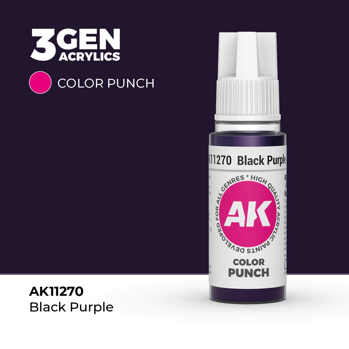 AK Interactive Black Purple - 17ml - Color Punch Akrilna Boja AK11270 - front