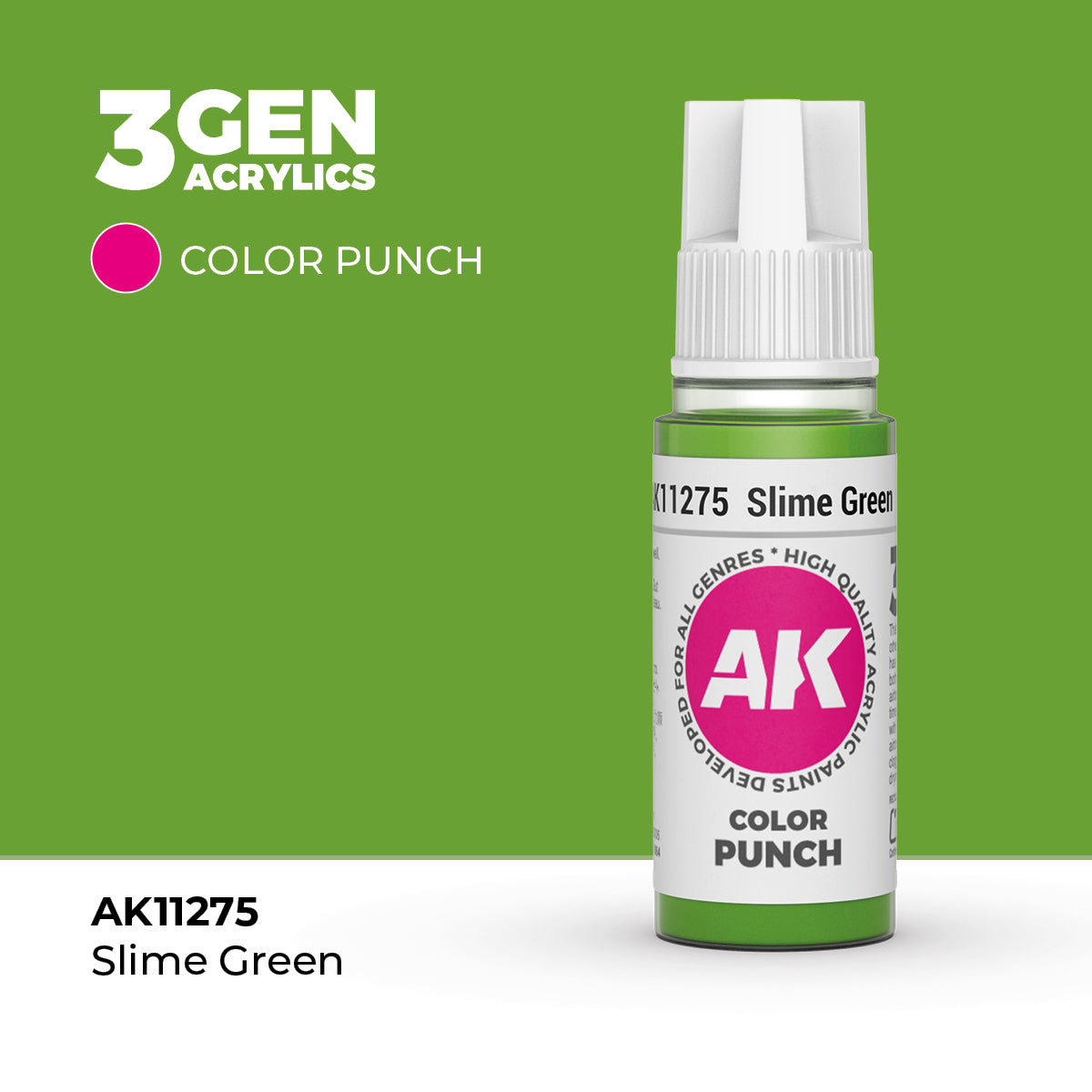 AK Interactive Slime Green - 17ml - Color Punch Akrilna Boja AK11275 - front