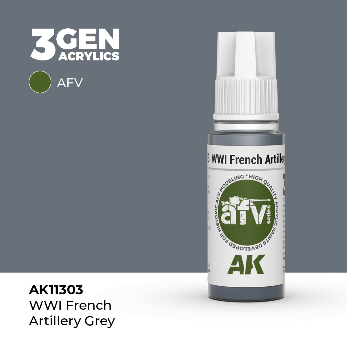 AK Interactive WWI French Artillery Grey 17ml - 3rd Gen Akrilna Boja AK11303