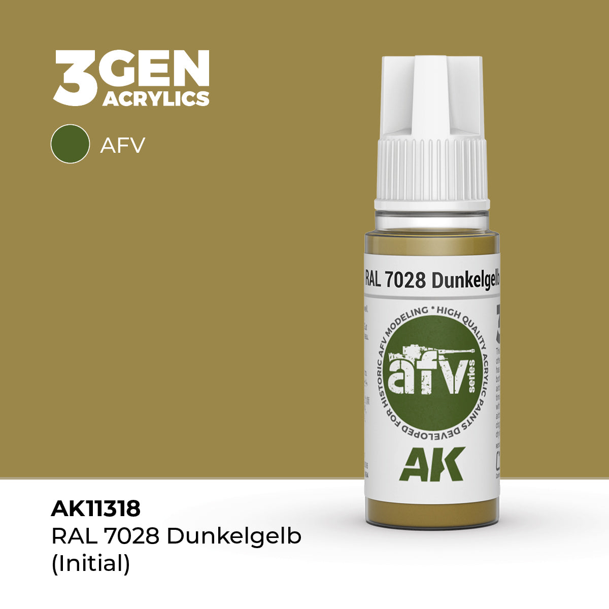 AK Interactive RAL 7028 Dunkelgelb (Initial) 17ml - 3rd Gen Akrilna Boja AK11318