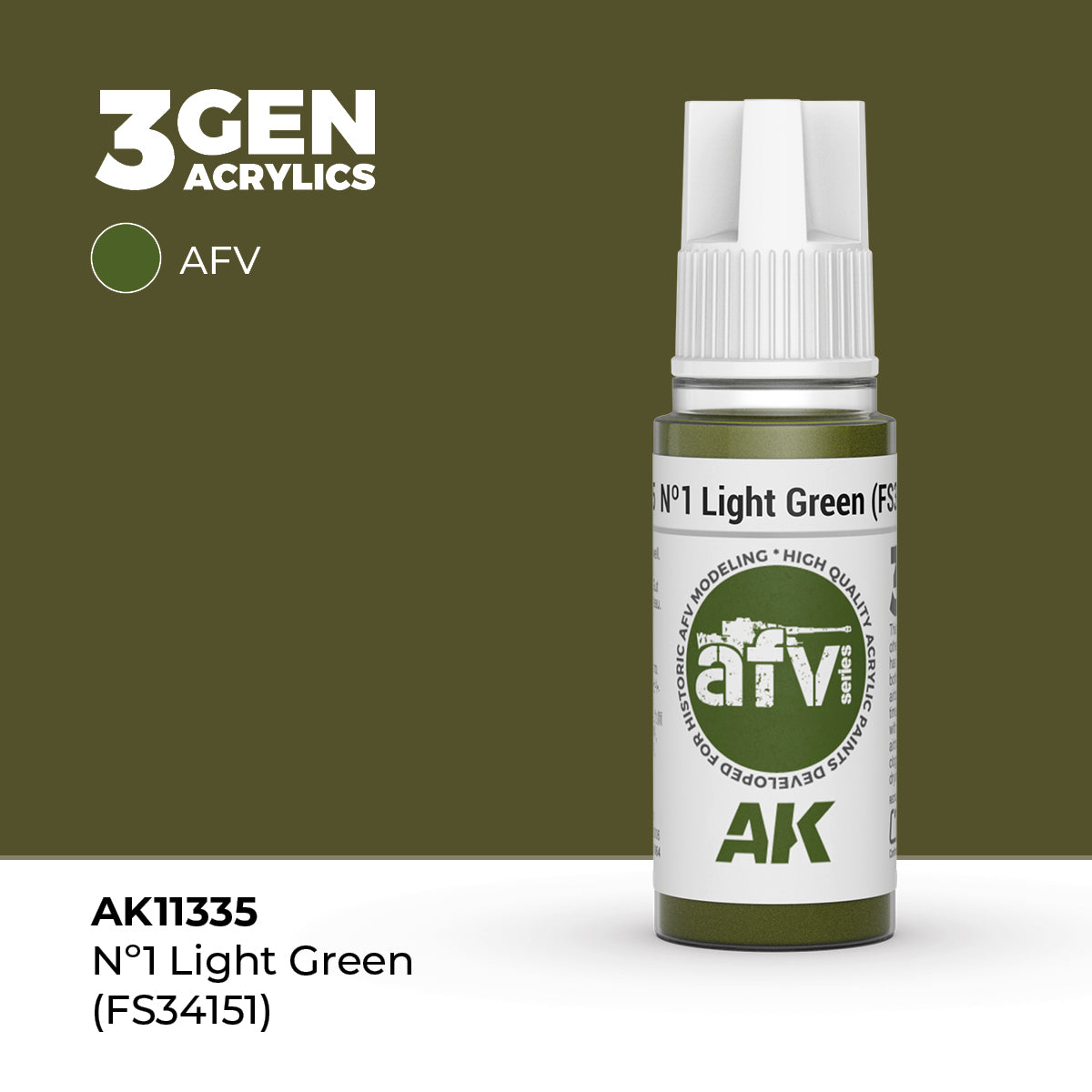 AK Interactive Nº1 Light Green (FS34151) 17ml - 3rd Gen Akrilna Boja AK11335