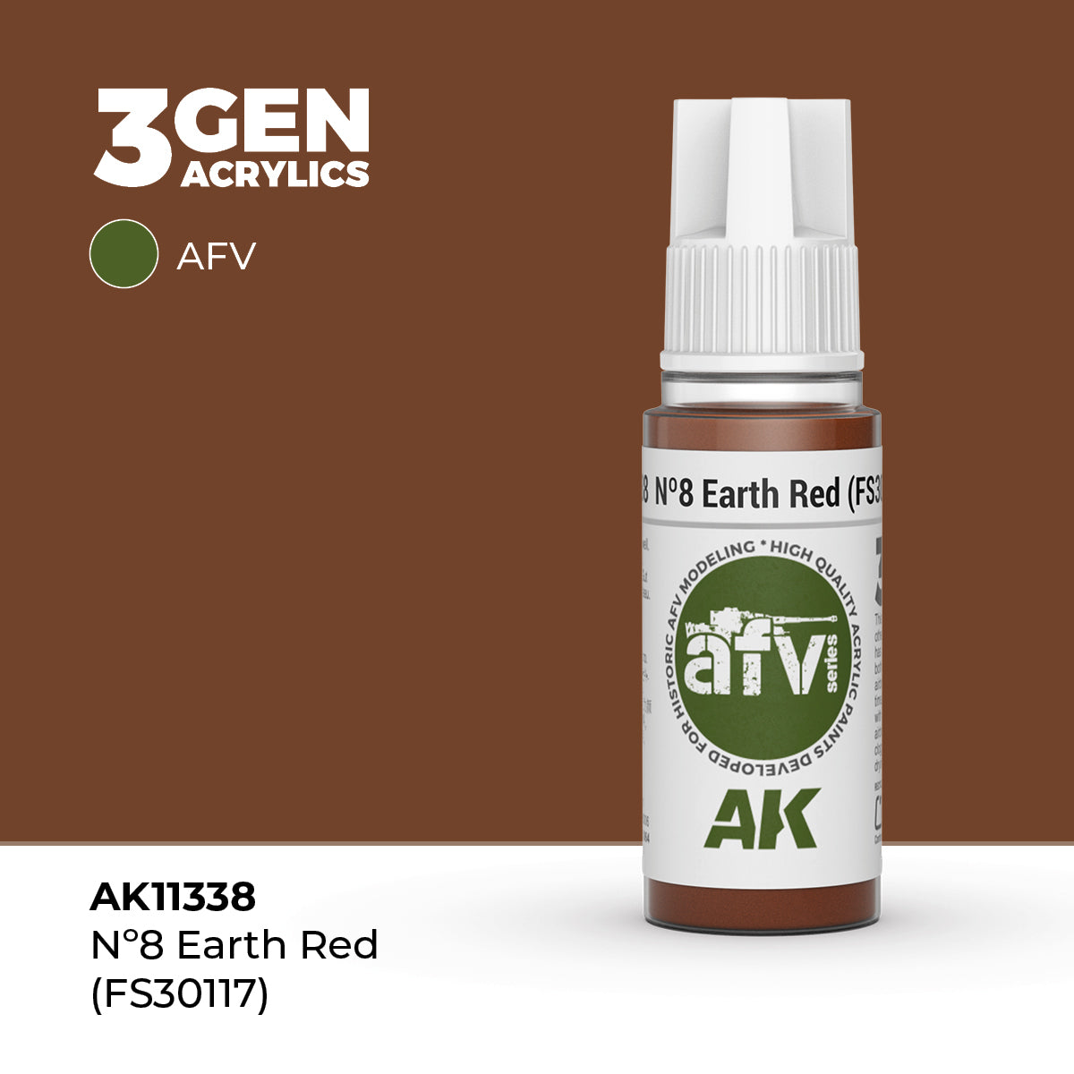 AK Interactive Nº8 Earth Red (FS30117) 17ml - 3rd Gen Akrilna Boja AK11338