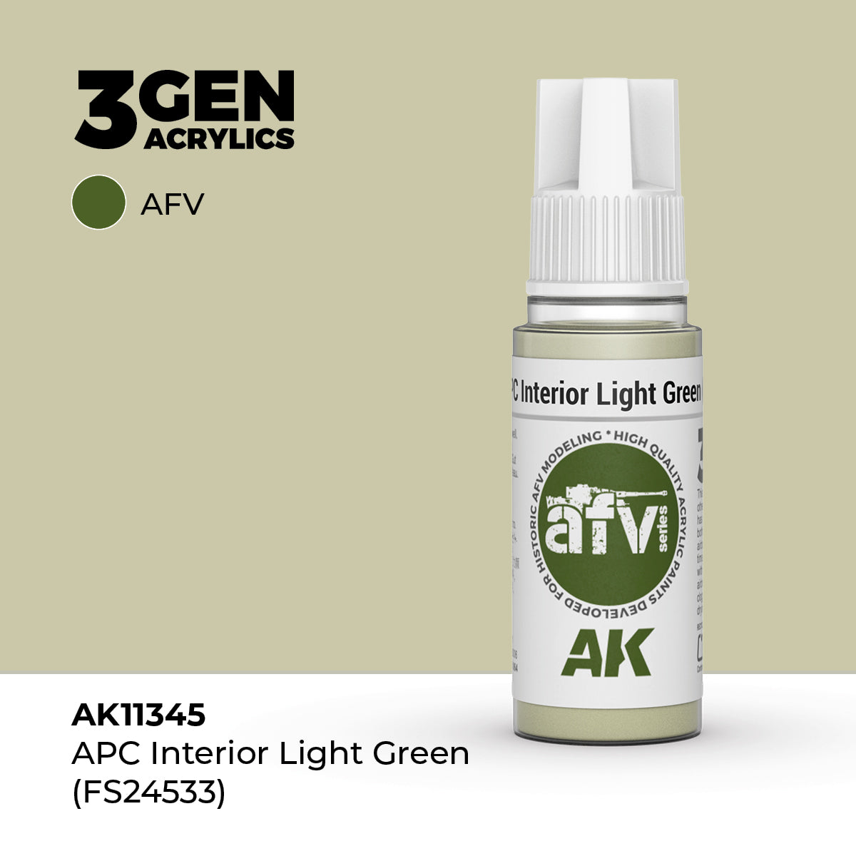 AK Interactive APC Interior Light Green (FS24533) 17ml - 3rd Gen Akrilna Boja AK11345