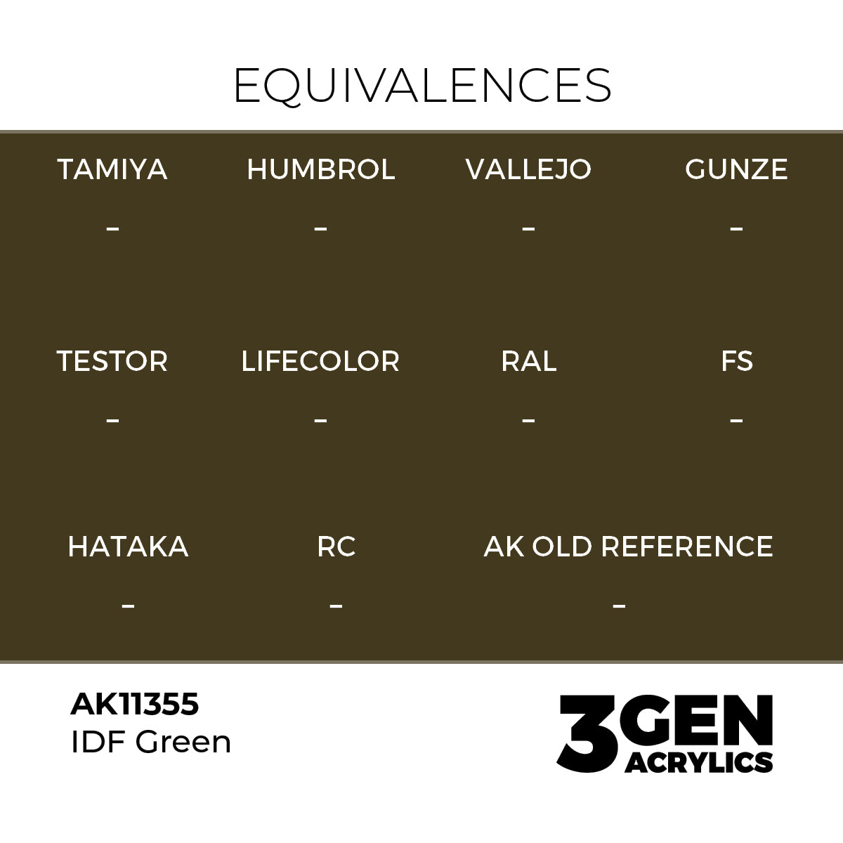 AK Interactive IDF Green 17ml - 3rd Gen Akrilna Boja AK11355