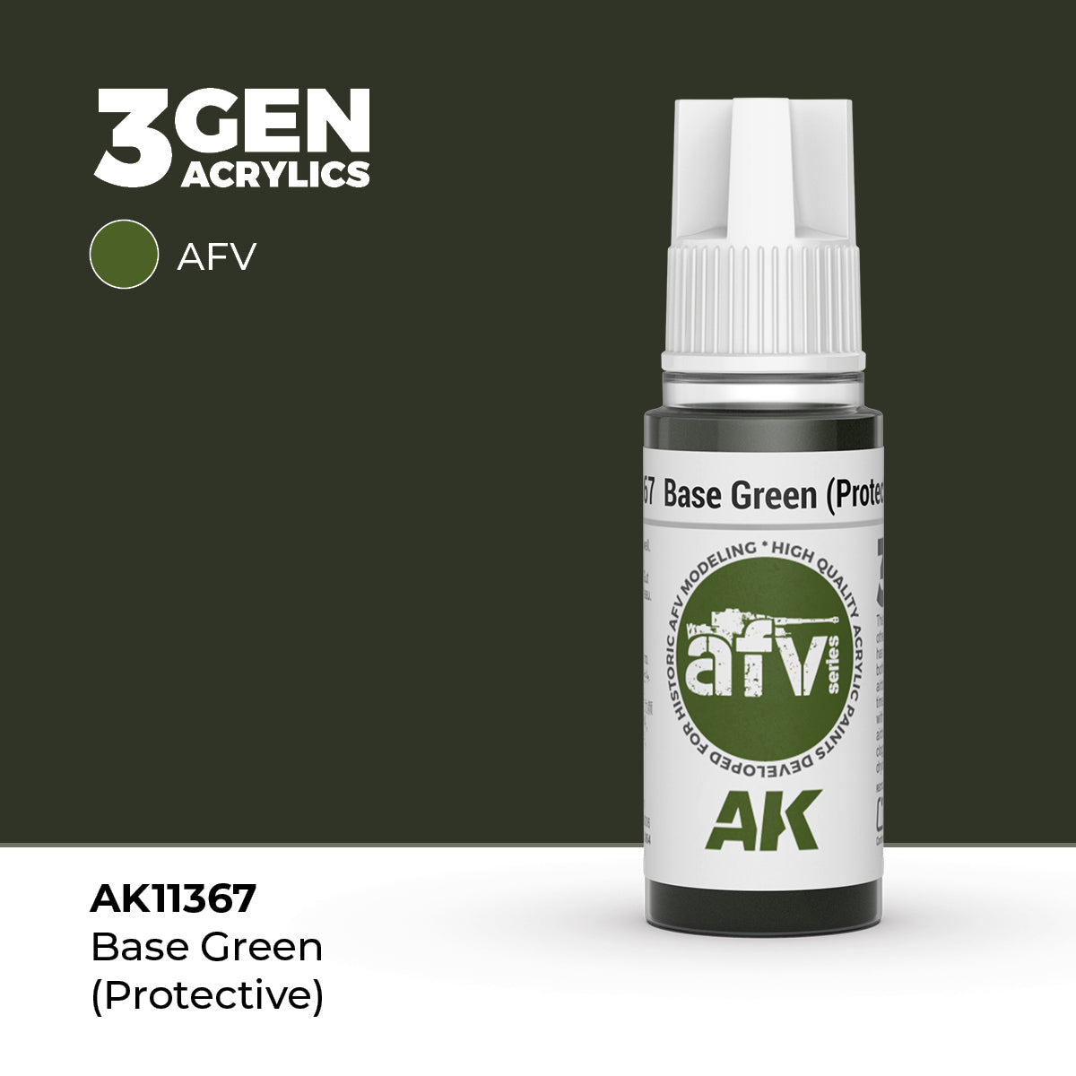 AK Interactive Base Green (Protective) 17ml - 3rd Gen Akrilna Boja AK11367