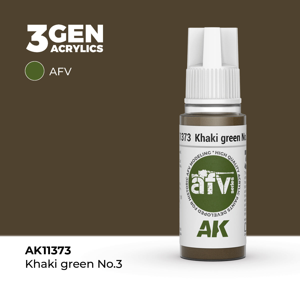 AK Interactive Khaki green No.3 17ml - 3rd Gen Akrilna Boja AK11373